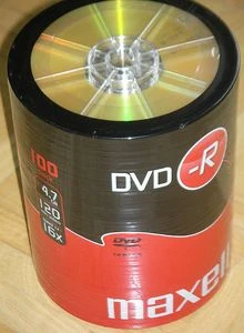 Maxell DVD-R 4.7GB_120min 16x speed, Cakebox 100