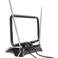 Max Excell Rechteck-HDTV-Antenne 38dBi DVB-T/T2, sehr stark (Zimmerantenne, 38 dB, DVB-T / -T2), SAT Spiegel + SAT Antennen, Schwarz