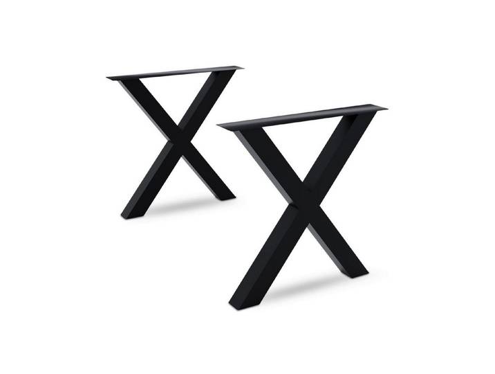 58 aufm Kessel Esstisch Tischgestell Danuta 76x74x Esstischgestell Metall Schwarz (inkl. Lieferung bis in die Wohnung, Tischgestell), 4-Fuß Gestell (Form: X) Metall pulverbeschichtet stabil unempfindlich