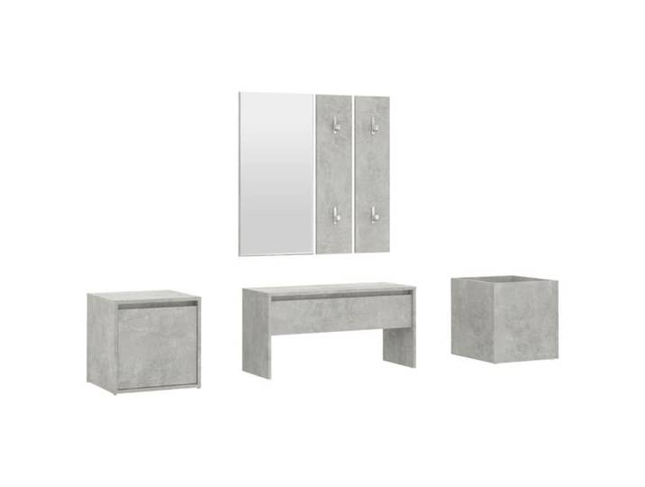 SALE 2025 Banquette coffre couloir/ Ensemble de meubles de couloir Gris béton - bois d'ingénierie Chill391082