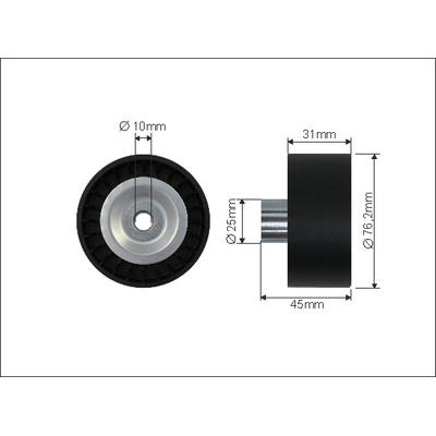 CAFFARO Umlenk-/Führungsrolle, Keilrippenriemen 24986 für Ford