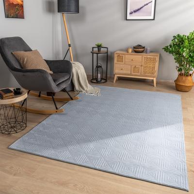 Paco Home Soft Washable Area Rug with Geometric High-Low Effect
