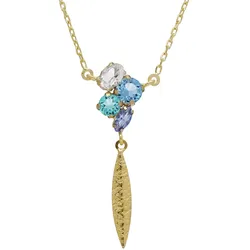 Victoria Cruz A4789-MDG Damen-Kette Lisbon Goldfarben Blautöne