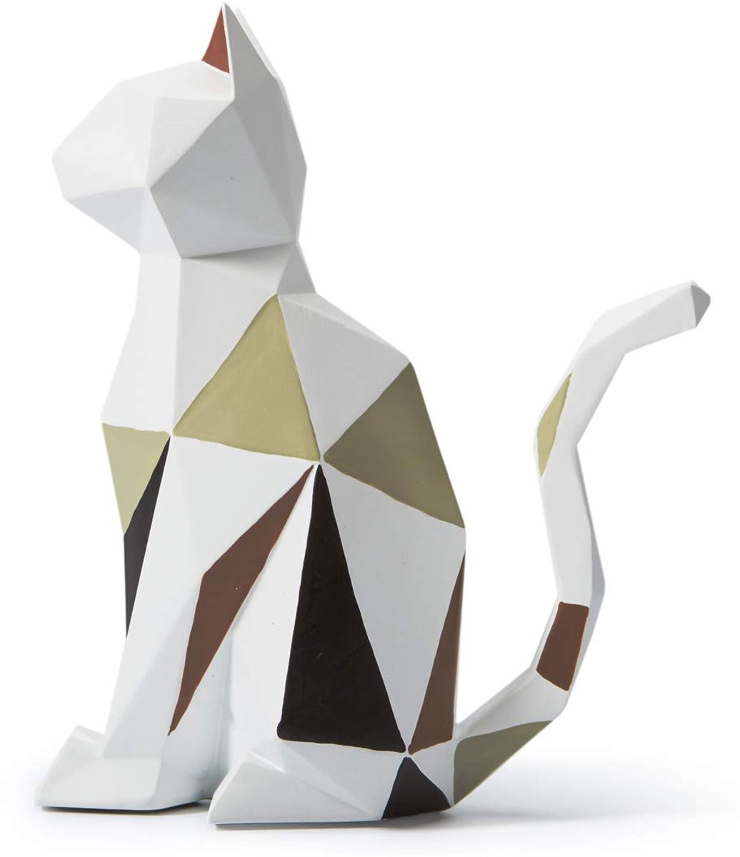 Ibenzoa Moderne Kat Sculptuur - Polyhars Decoratie, 19 cm