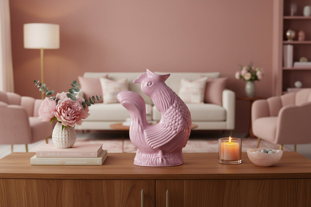 The Original Gluggle Jug Factory Cluckle Jug - Extra Large - Baby Pink