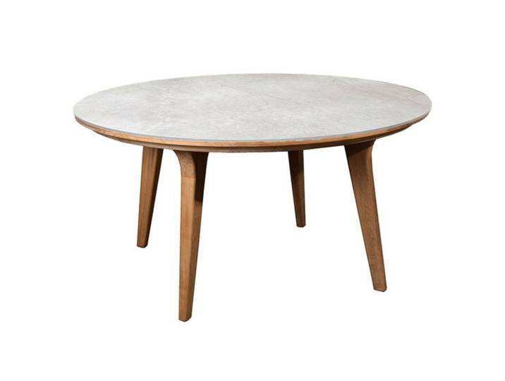 Cane-Line Aspect Gartentisch Ø144cm Teak/Keramik