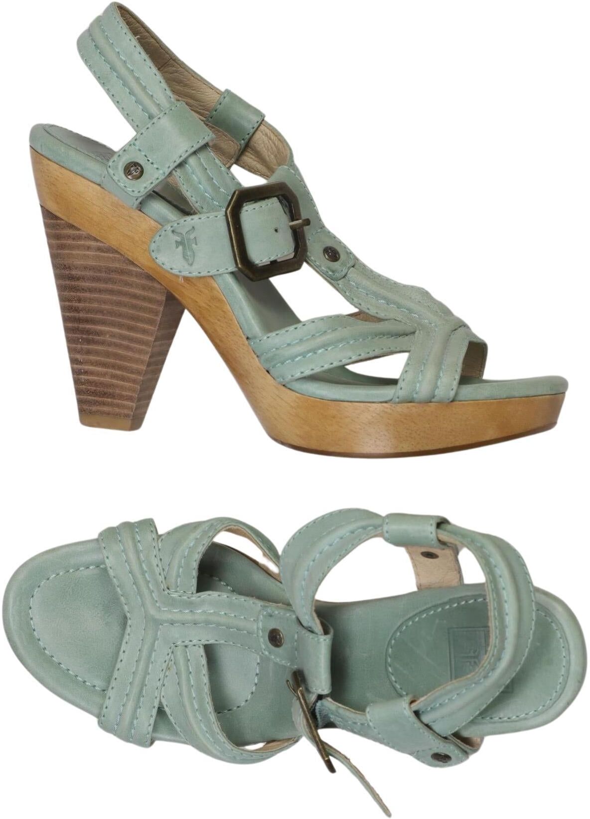 Frye Damen Sandalen, Türkis, Gr. EU 41 (US 9.5), Leder - Second Hand