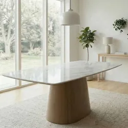 Esstisch Esszimmer Tisch in modernem Design mit Sinterstein Platte