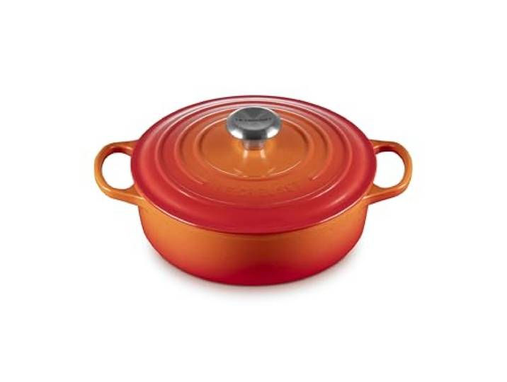 Le Creuset Signature Gourmet-Bräter aus Gusseisen, für alle Herdarten und Backöfen, 30 cm, 6,2 Liter, Ofenrot, 21179300902430