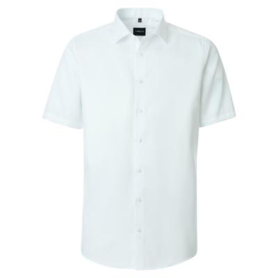 Businesshemd VENTI "VENTI Businesshemd Kurzarm uni", Herren, Gr. 39, Normalgrößen, weiß, 100% Baumwolle, unifarben, schmal, Hemden