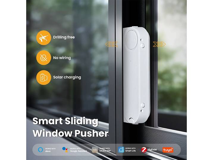 Ouvre-fenêtre intelligent Tuya ZigBee à commande solaire et télécommande, compatible avec l'application Alexa Google Home