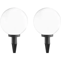 Kugelleuchten, Außenleuchte, weiß, 2er-Set, Ø 20 cm, IP44, 5m Zuleitung, E27
