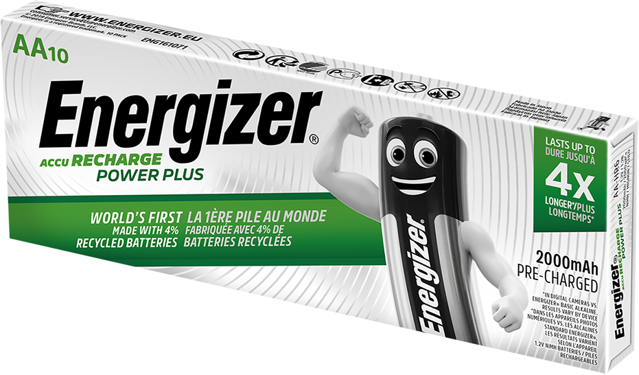 Energizer Power Plus AA HR6 2000mAh Rechargeable Batteries   10 Pack