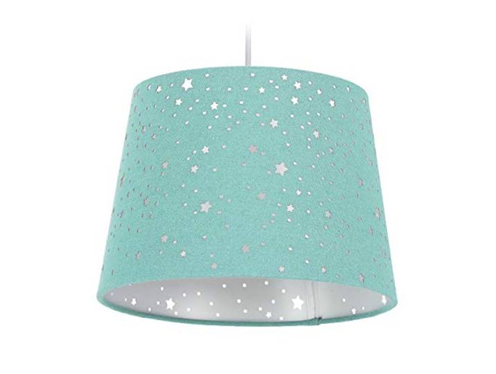 Relaxdays Lampe pour Chambre d’Enfants Etoiles\, Abat-Jour avec Motif Ciel étoilé\, Enfants\,Abat-Jour Rond\, Couleurs