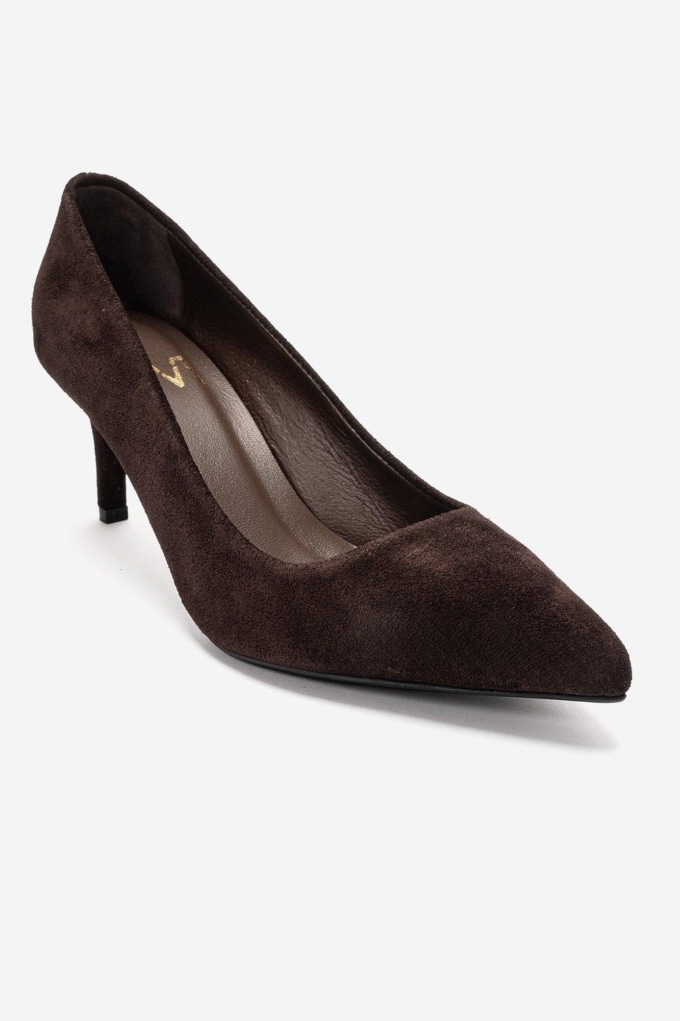 Clyde Leder Stiletto Spitzer Zehn Pumps