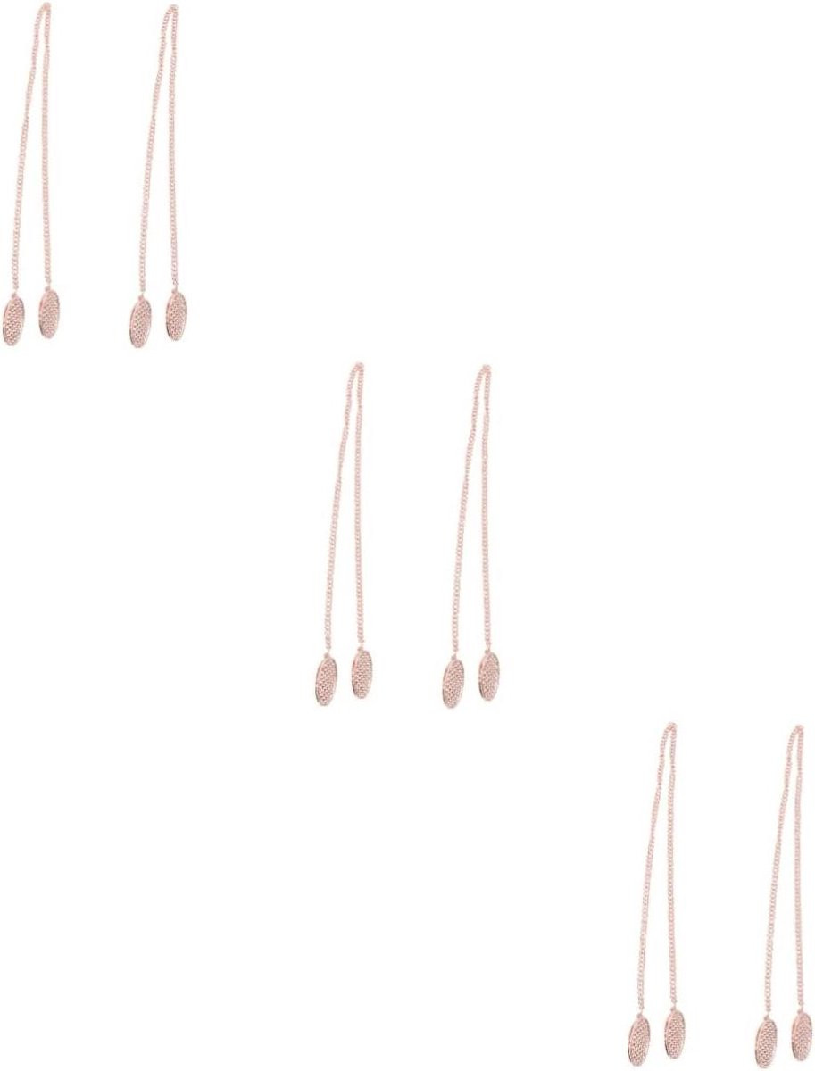 Set van 3 Servet Houders met Ketting en Slabbetje Clips in Roségoud