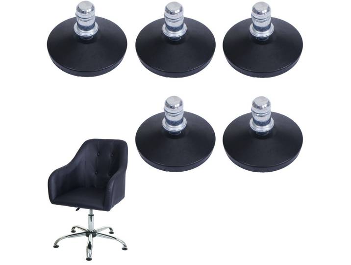 5ER-SET BODENGLEITER Schwarz 5er-Set
