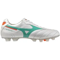 Mizuno Fußballschuhe Morelia II Elite, White/arcadia/lava Orange - weiß / 44,5