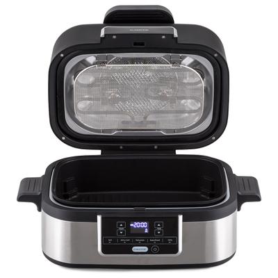 Klarstein Combo Air Grill-Heißluftfritteuse 5 Programme 1500 Watt 4,5 L Grillkorb 2,5 L Frittierkorb Edelstahl