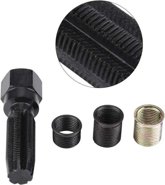 Professionele 16-delige bougies reparatieset met M14 x 125 mm schroefdraadinzet en blauwe koffer