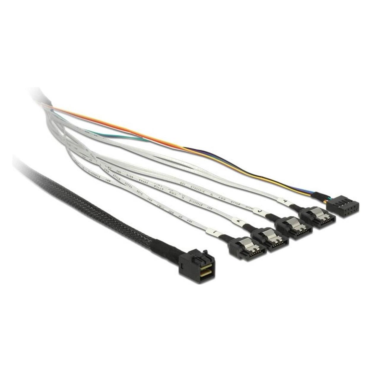 Delock Internes SAS Kabel (50 cm, Mini-SAS, SAS 2.0, SATA) (83315)