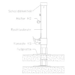 Zehnder Zubehör Standkonsole STF 2 H: 910 weiß RAL 9016, 719121 719121