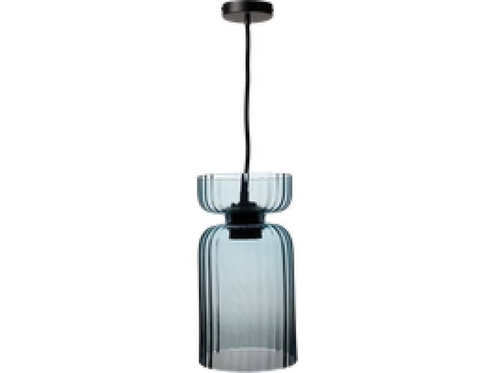 Suspension en verre bleu translucide Cyrielle