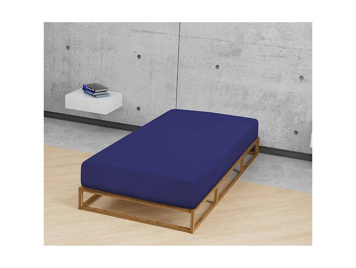 Jersey Spannbettuch 0077155 Blau/Brilliantblau