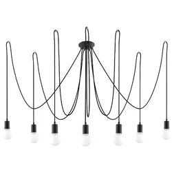 Sollux SL.0372 Kronleuchter EDISON 7 schwarz
