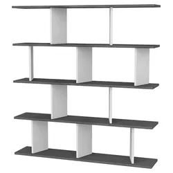Standregal Jorin ca. 130x137 cm Anthrazit/Weiß