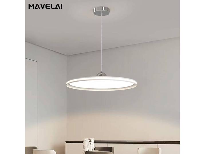 Nouveaux luminaires suspendus LED 2026 pour restaurant, lustres ronds modernes et simples pour salon et chambre, éclairage intérieur domestique