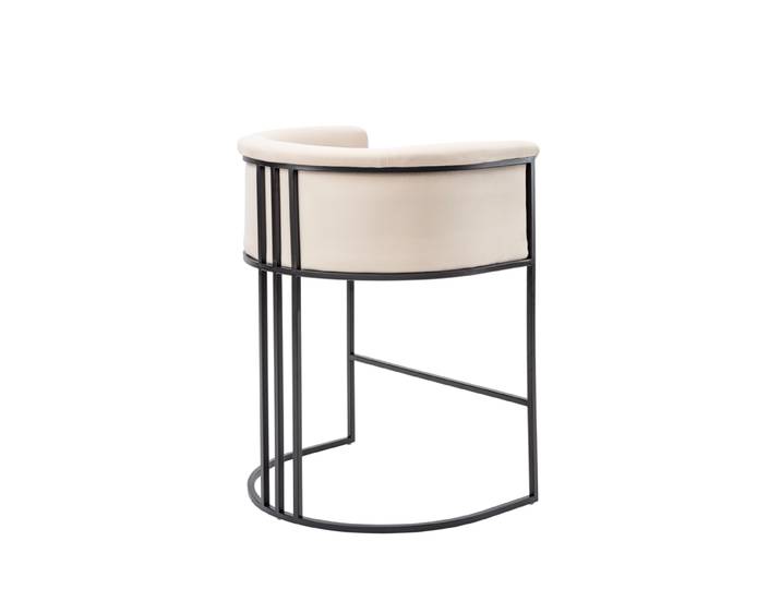 Aria Thekenhocker – Kreideweiß – Schwarze Basis