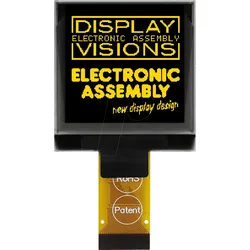 EA W128128-XALG - Square Grafik-OLED, 1,5 Zoll, 34X37mm, 128x128 Dot, gelb