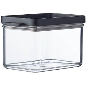 Mepal Vorratsdose Omnia, aus Kunststoff, 0,7 Liter, transparent / schwarz, luftdicht