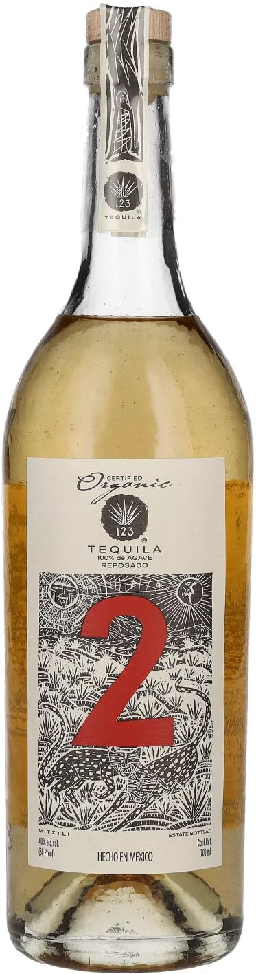 123 Organic Tequila Tequila 123 DOS Reposado 100% de Agave Organic 40% Vol. 0,7l