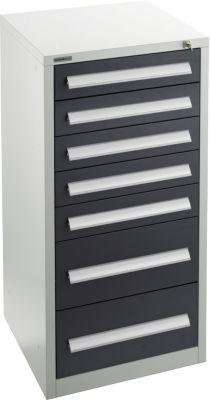 Schäfer Shop Select Schubladenschrank SF 70, 7 Schübe, lichtgrau RAL 7035 anthrazitgrau RAL 4016