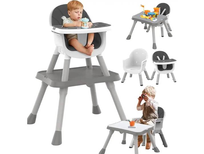 Chaise haute multifonctionnelle pour bébé, chaise de salle à manger pour enfants, Table à manger détachable, Table d'étude, bloc de construction pour enfants