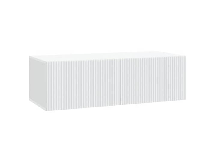 PUGYNBK TV-Schrank zur Wandmontage, 98 x 41 x 30 cm, aus technischem Holz 90°-Scharniertüren, versteckte Aufbewahrung, platzsparend, einfache Reinigung