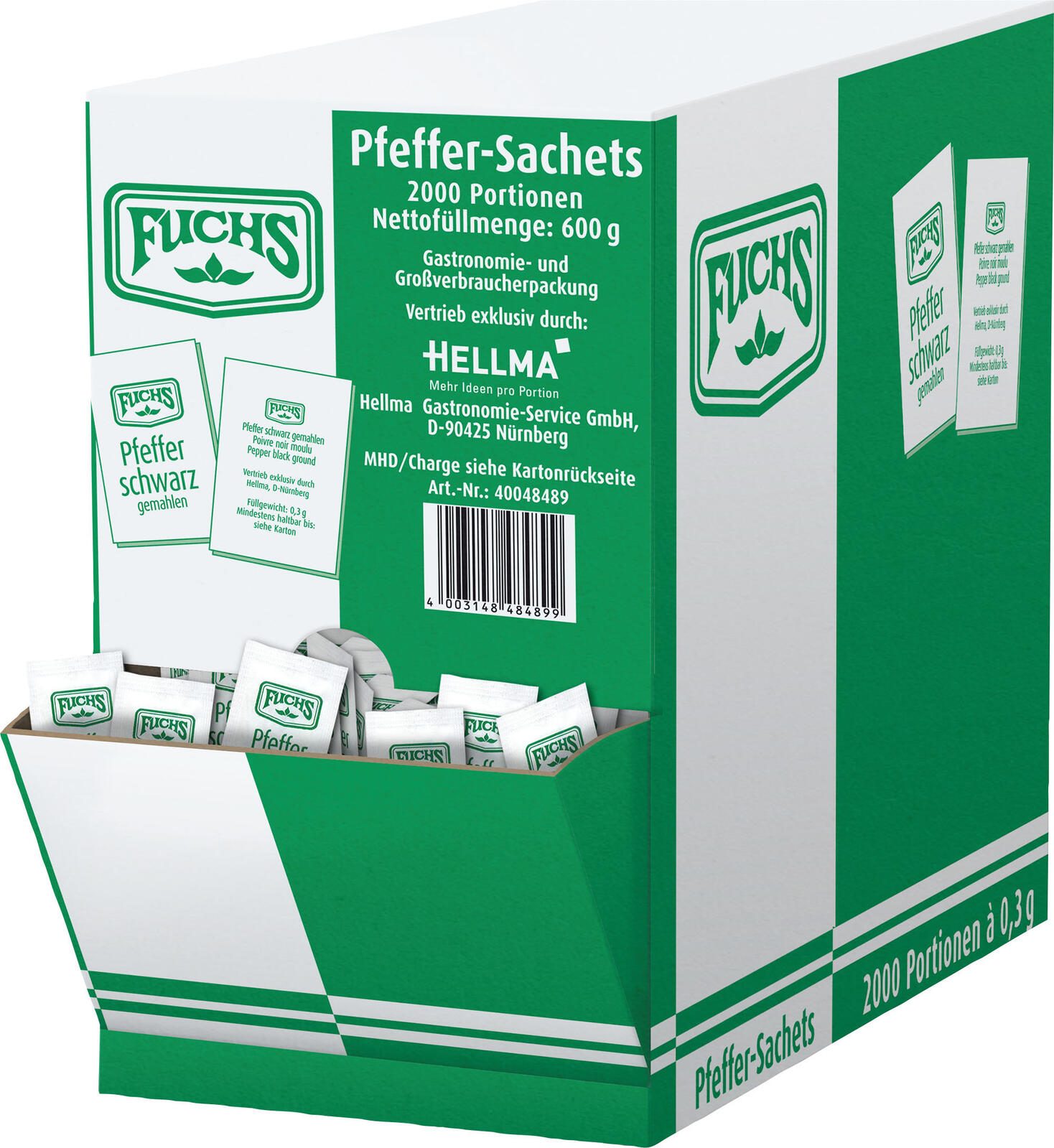Fuchs Pfeffer-Sachets, Pfeffer schwarz gemahlen 60000123