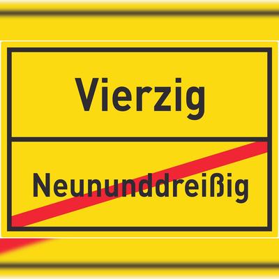 HB-Druck Vierzig Neununddreißig Aufkleber Ortsaufkleber A9 (37x52mm)