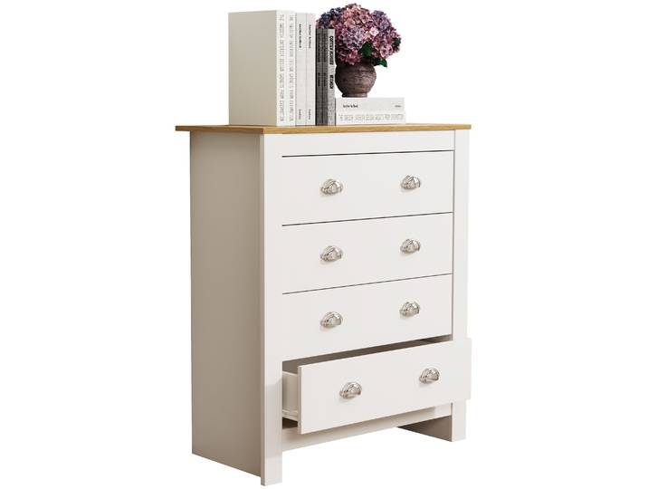 Commode en bois Buffet avec tiroirs Dimensions env. H. 95 x W. 79 x D. 40 cm - Balusa XL
