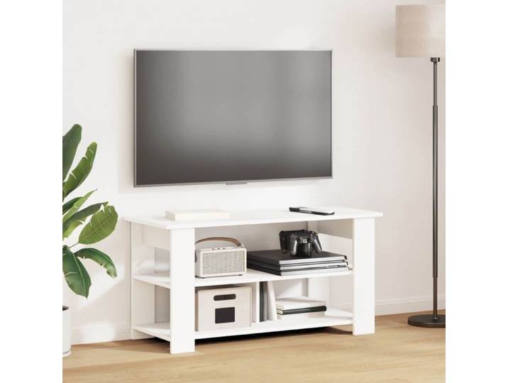 Meuble TV - VIDAXL - Support de télévision - Blanc - 100 x 40 x 50 cm - Bois d'ingénierie