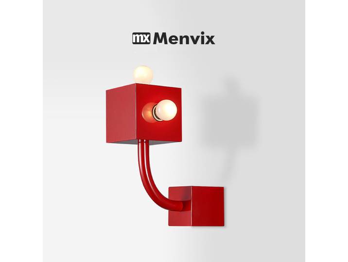 Menvix Memphis Space Age suspension rétro rouge milieu du siècle applique intérieure pour cuisine chevet bar Vintage Art décor maison