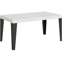 Itamoby Ausziehtisch 160/244x80 cm Flammenweiß Esche anthrazit Beine