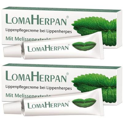 Lomaherpan Lippenpflegecreme mit Melissenextrakt 2x 2x5 ml Creme