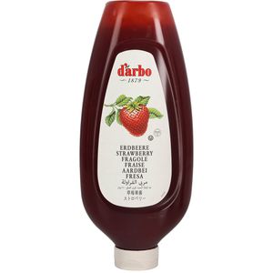 Darbo Fruchtaufstrich Erdbeere, vegan, 50% Fruchtgehalt, in der Dosierflasche, 900 g