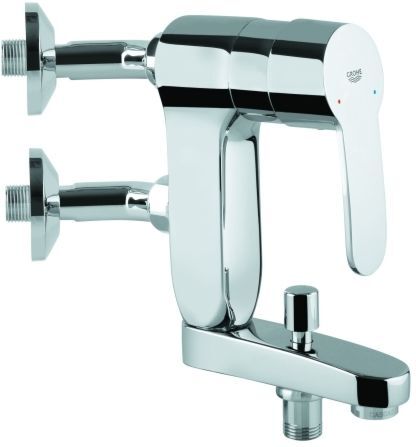 Grohe Eurostyle C Vertica Wannen Armatur 23302000 Aufputz, Anschlusswinkel 45° chrom