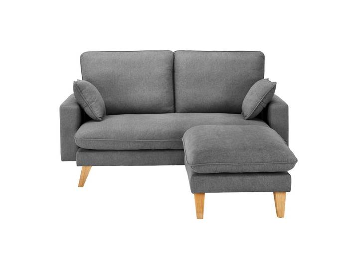 Ecksofa Illa Grau Leinenoptik