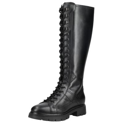 Schnürstiefel NERO GIARDINI "Nero Giardini Stiefel Leder", Damen, Gr. 41, schwarz, Leder, Schuhe Schnürstiefel