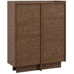 SIDEBOARD Japandi Dunkles Holz